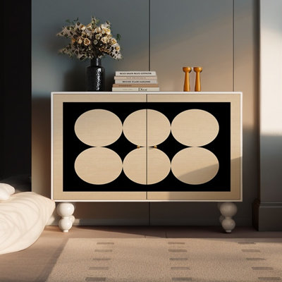 Modern simple two-door wooden accent cabinet