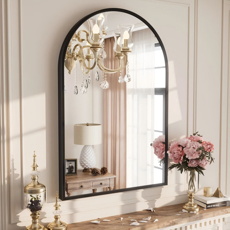 Miroir mural Amara, 36 po x 24 po, Argent brossé