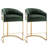 Sistrunk Velvet Tufted Bar Stool with Metal Frame-806492618