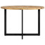 Radu Mango Round Wood Top Dining Table with Iron Base