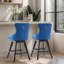 Tabouret de comptoir pivotant rembourré (ensemble de 2)-419045720