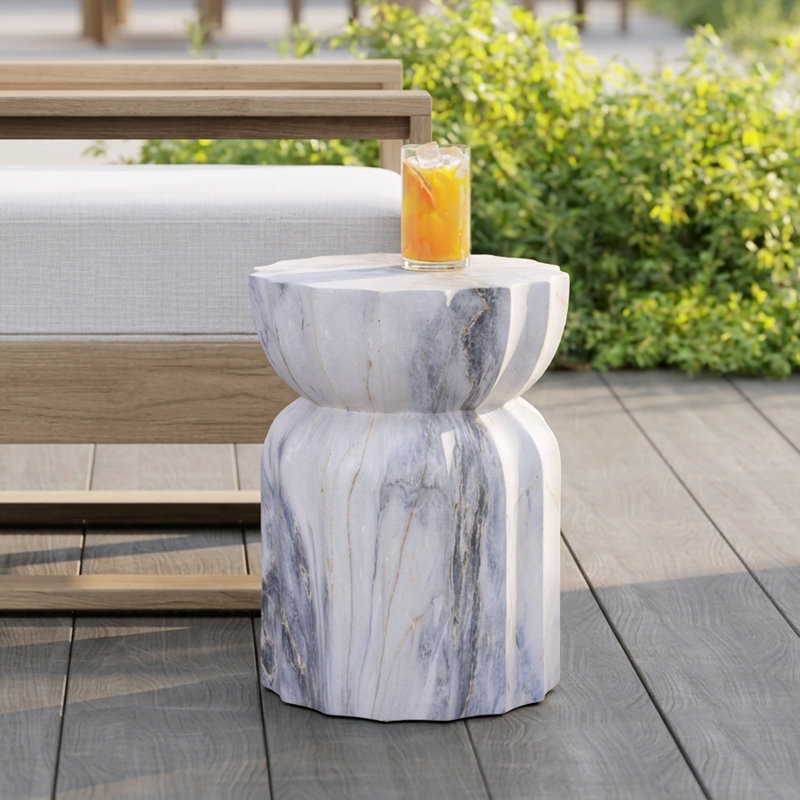 Table d'appoint EOS 18,9 po Eos, Marbre bleu