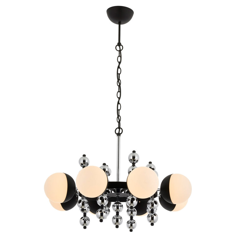 Demps 8 - Light Unique/Statement Chandelier, Black