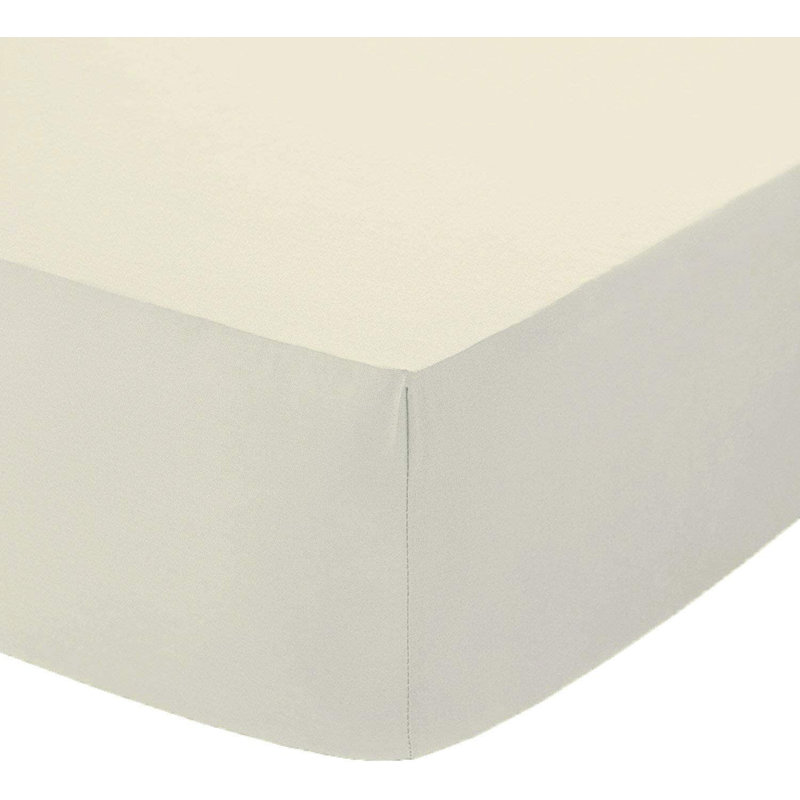 Agaat Sateen Fitted Sheet, Cream, Single (3')