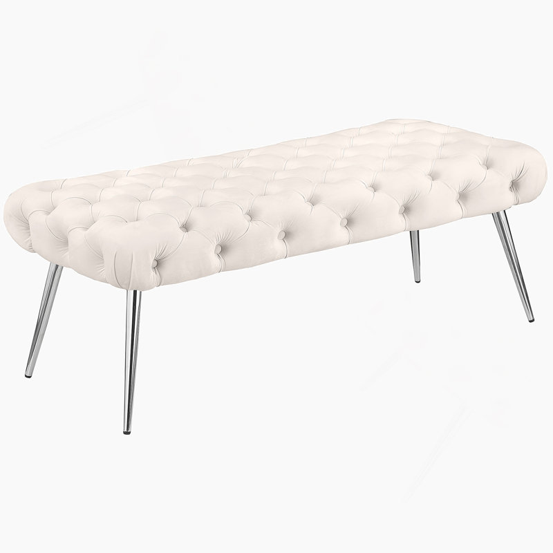 Banc rembourré Galiano, Ivoire ivoire
