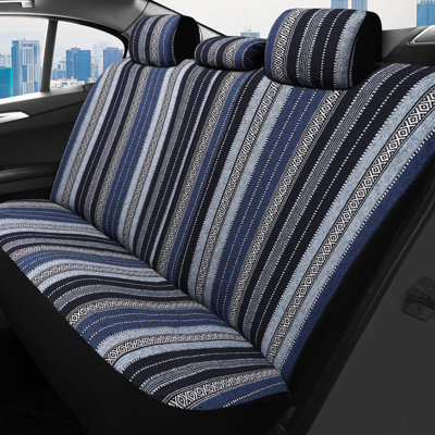 Baja Saddle Blanket Full Set Car Seat Covers with Seat Belt Pads