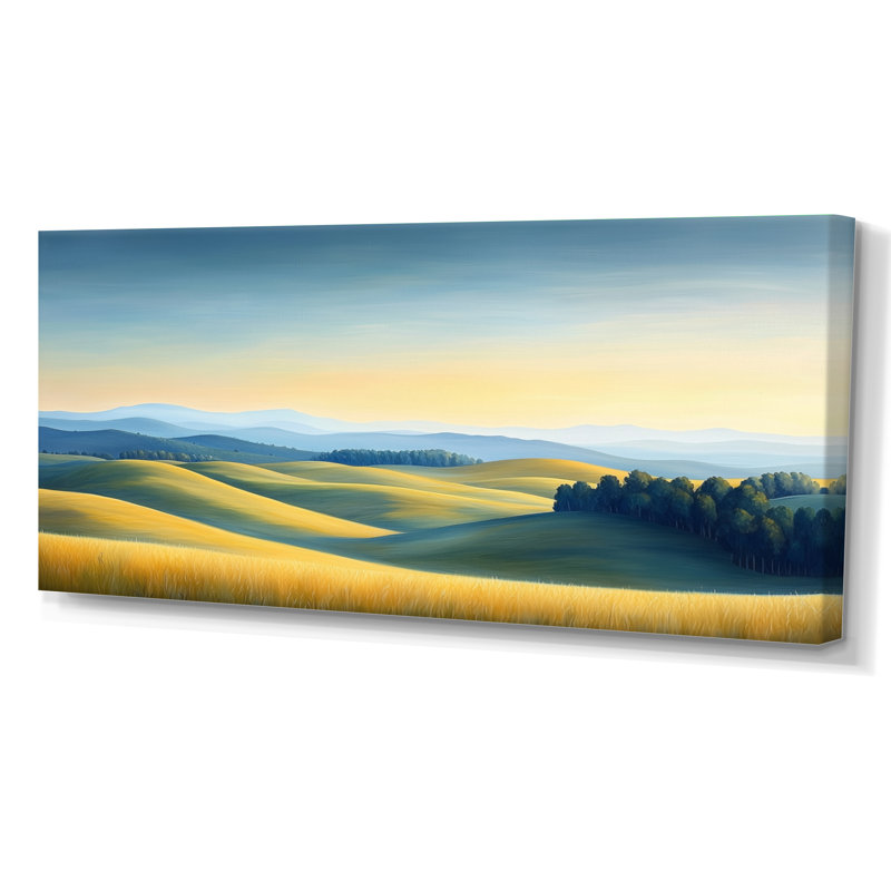 Art mural de campagne pour le salon, H 28 po x l 60 po, Toile tendue, Ne s’applique pas