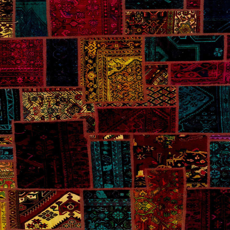Tapis abstrait 100% lavable à la machine en 1958, Carré 7 pi