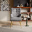 Ajkune Upholstered Accent Chair with Footstool