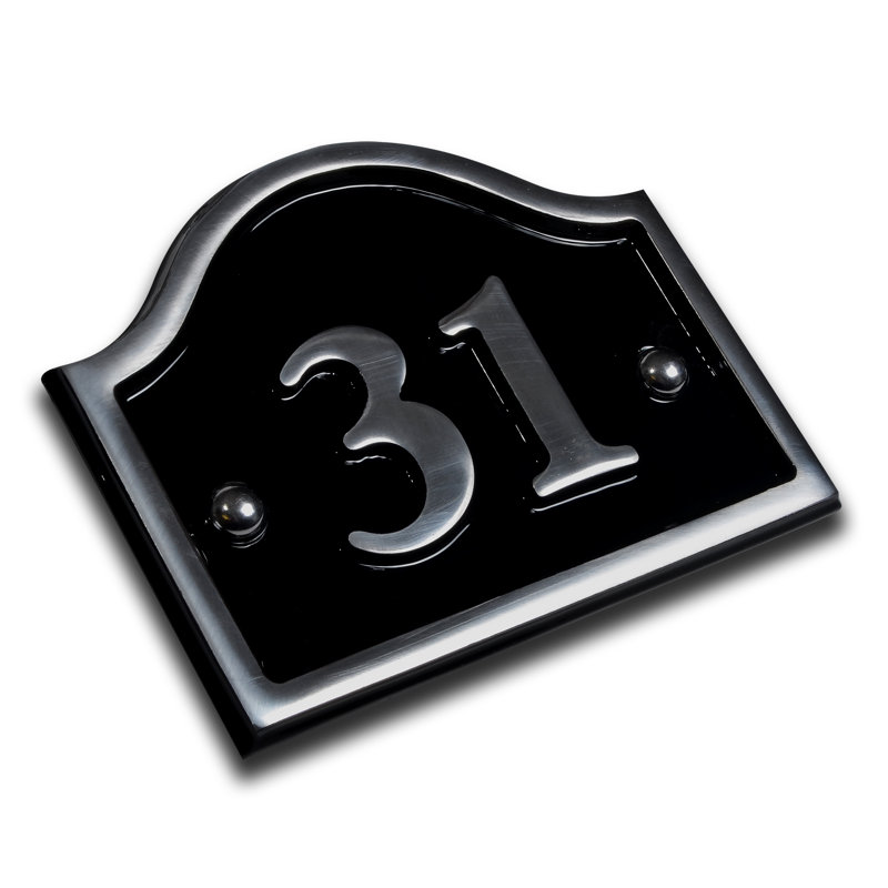Jaclynn 11.5cm H Reflective Metal House Number, 31