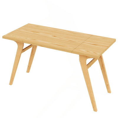 Transformer Coffee Table, 2 In 1 Table, Expandable Dining Table, Natural Wood, Variable Height