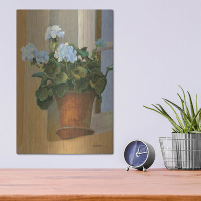 «Creancey Geraniums 1» par Shirley Novak, art mural en métal
