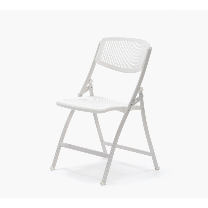 Stackable Folding Chair Folding Chair, White 