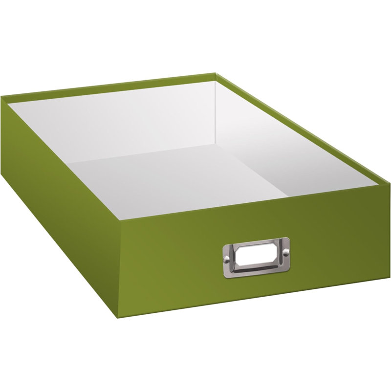 Boîte de rangement Bright, Vert printemps, H 3,75 po x l 13 po x P 14,75 po