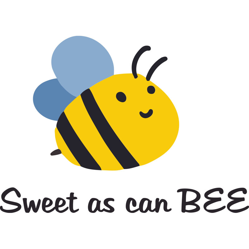 Décalcomanie murale "Sweet as can Bee", H 6 po x l 10 po