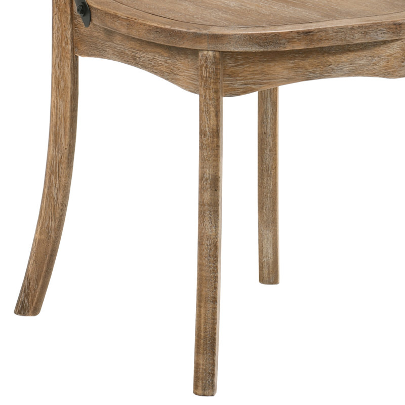 Ensemble de 2 chaises d'appoint rustiques Kendric