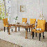 Ensemble de 4 chaises de salle à manger en velours à oreilles