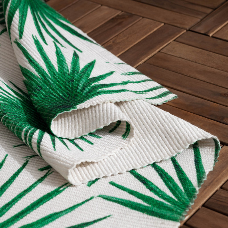 Algave Floral Flatweave 120cm X 170cm Indoor / Outdoor Area Rug