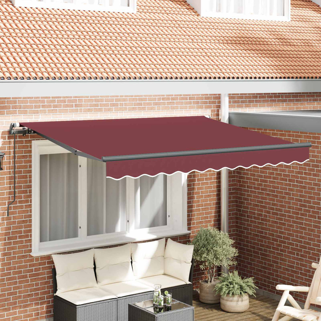 VidaXL 300cm W x 200cm D Polyester Cover Retractable Patio Awning