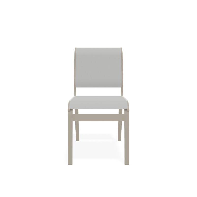 Chaise d'appoint de salle à manger Hiraku, Désert texturé, Blanc 6D Sunbrella®