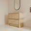 Bases de meuble-lavabo double 36 po avec tablettes et tiroirs