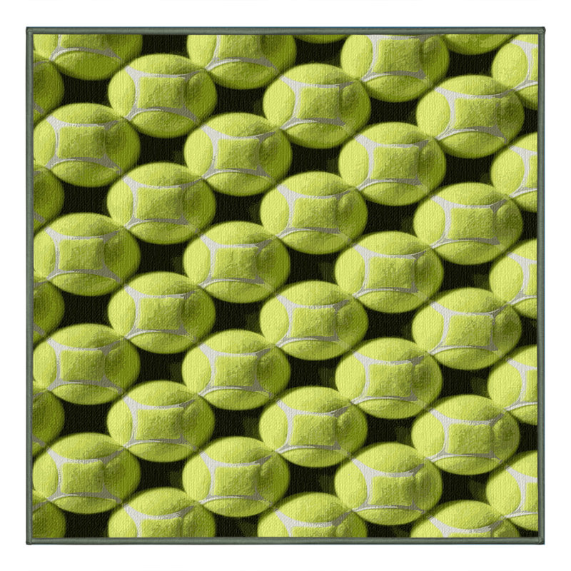 Tapis lavable avec balles de tennis, Carré 4 pi