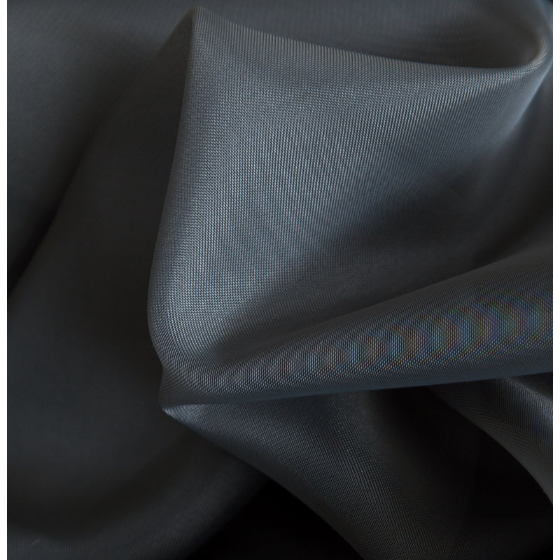 Daxin Sheer Voile Rod Pocket Curtain Panels, 54" W x 54" L, Charcoal Grey