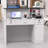 Wrought Studio Reception Desk with Counter, Modern Front Table Equipped Lockers & Storage Shelves, 48-inch Checkout Counter with DIY Stripe for Lobbies, Salons, Retail, Home Offices, Reception Room-1982139619