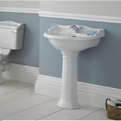 Nuie Chancery 500 mm L x 400 mm W Vitreous China U-Shaped Sink and Overflow