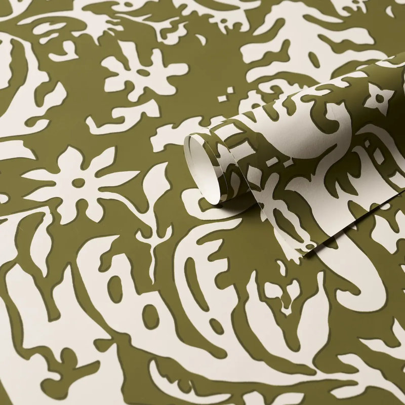 Schumacher X Veere Grenney Suffolk Damask Wallpaper