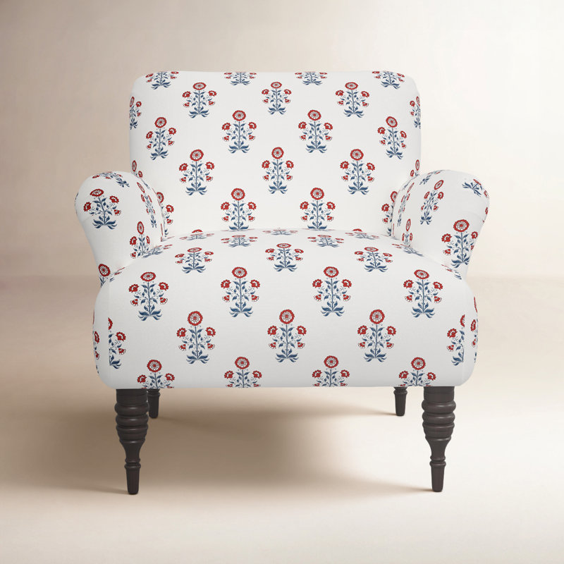 Fauteuil large de 32 po Allura, Cappy rouge à motif floral