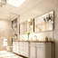 Miroir de salle de bain mural 40x30inch en argent - Verre HD, rouille, matériau, installation pratique avec drainage automatique fini, réflexion claire, installation-1807671006