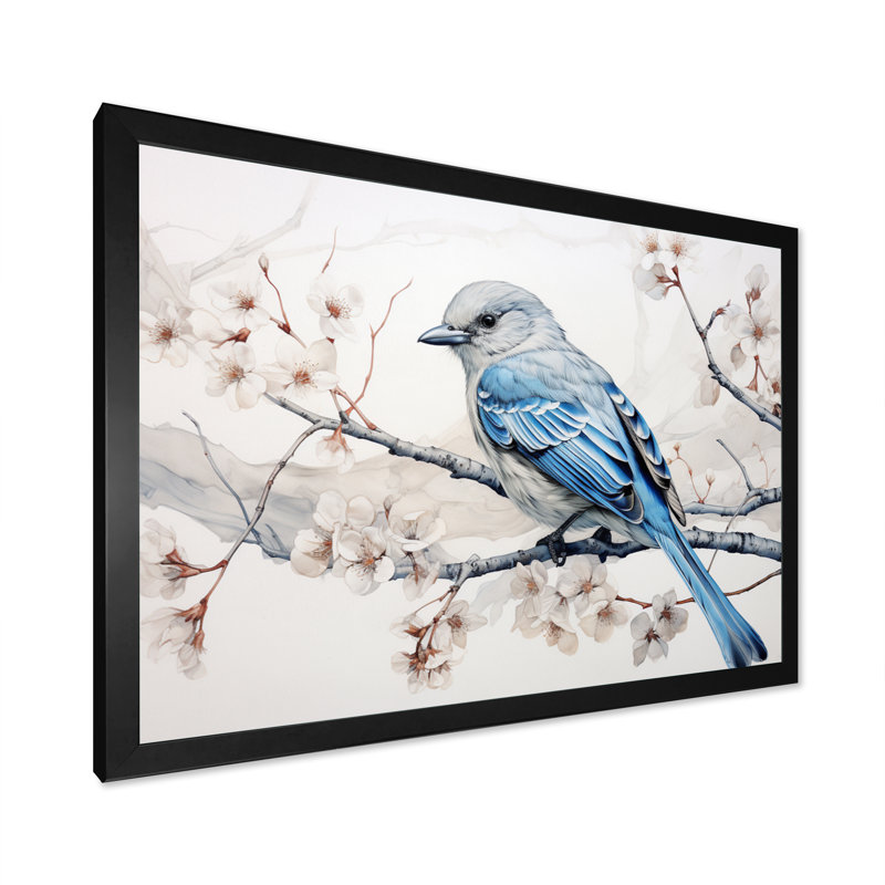 «Bird On The Brink II», reproduction d'art sur toile, H 16 po x l 32 po x P 1 po, Cadre photo noir
