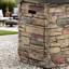 Foyer rectangulaire au propane 50000, 42 po pour la cour arrière, combustion propre, flamme réglable, et protection contre les intempéries pour patio, conception, flamme