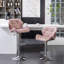 Tabourets de bar pivotants en métal Mauve