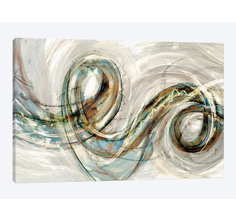 «Swirly Whirly II» par PI Studio - reproduction sur toile tendue sur châssis, H 40 po x l 60 po x P 1,5 po, Toile tendue