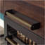 Bureau avec rehausse, finition brune