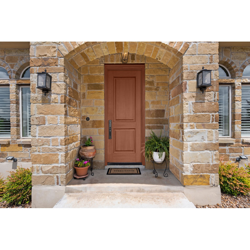 36x96 2/3 Two Panel Smooth FiberCraft Front Door, Urbane Bronze, Right Hand/Inswing