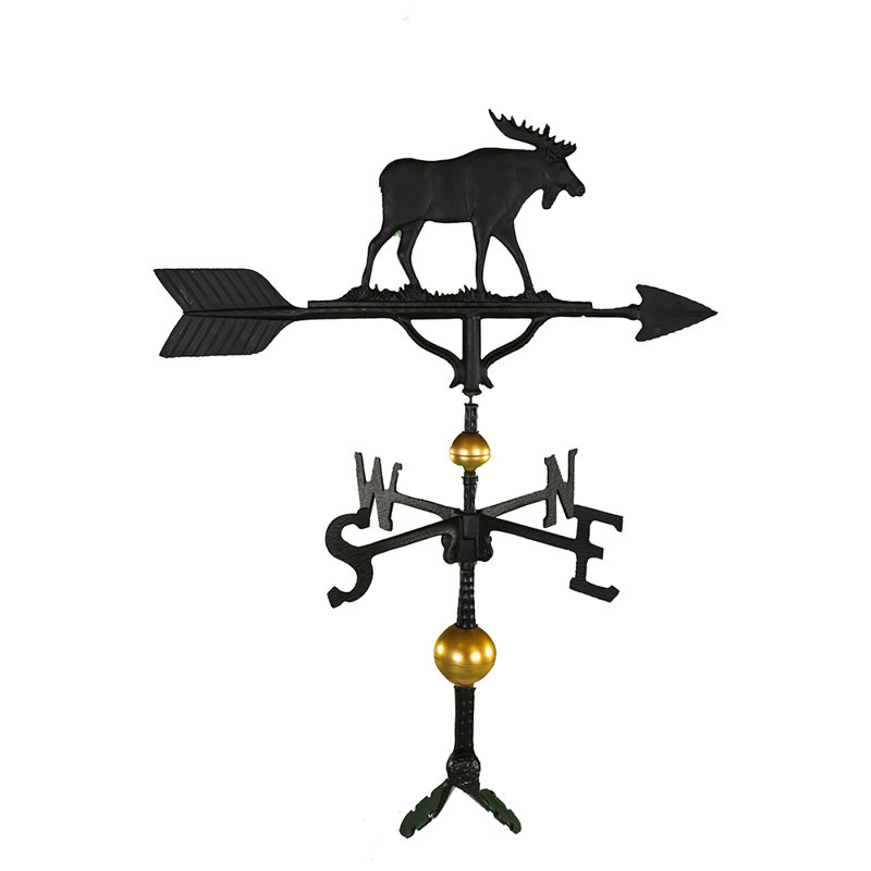 Deluxe Moose Weathervane, Black