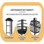 Lit superposé multifonctionnel en tubes carrés de fer, structure métallique robuste et résistante à l'usure, idéal pour optimiser l'espace vertical dans n'importe quelle chambre - Taille Queen - Noir-1547737230-1547737227