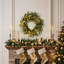 Couronne de Noël de 61 cm de diamètre avec ornements dorés