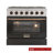 Custom Pro-Style 36 in. 5.2 cu. ft. 6-Burner Freestanding Gas Range with Convection Oven-73306219-73306222