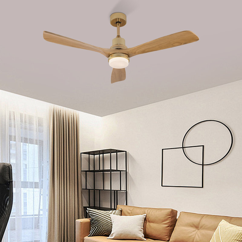 47.2in Ceiling Fan Light 3 Blade Fandelier with Lamp 3 Color LED Ceiling Fan Fixture with Remote Control for Bedroom Living Room Indoor Use