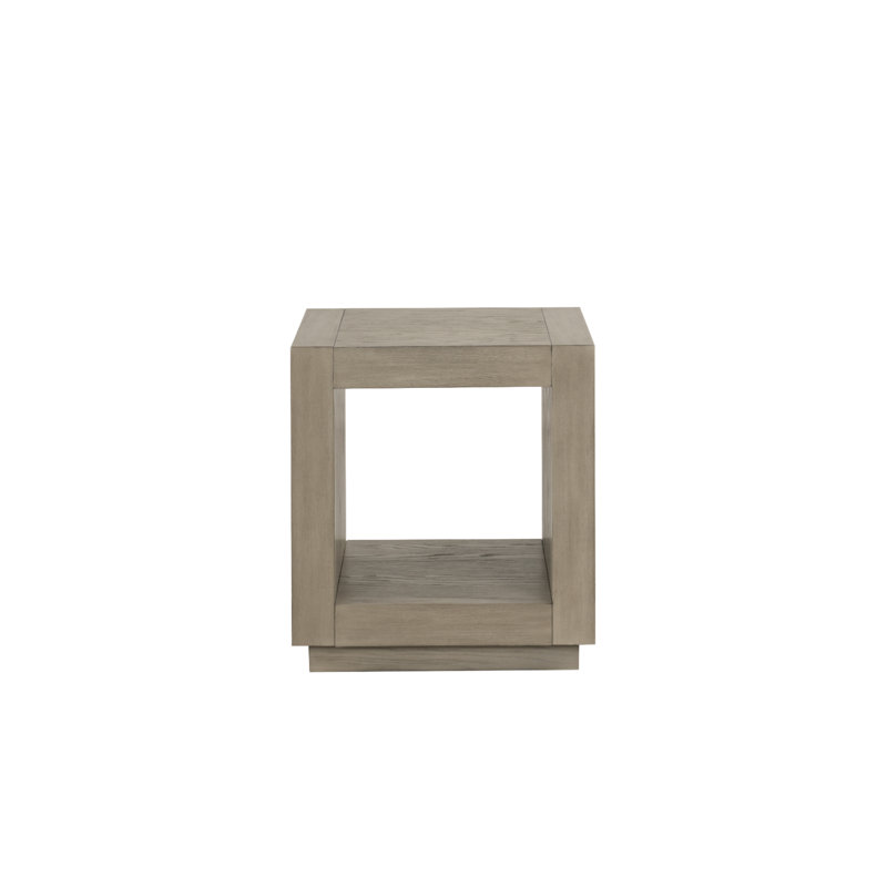 Tablette contemporaine contemporaine carrée en chêne naturel 20 "avec tablette ouverte
