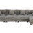 4 - Piece Upholstered Light Gray Faux Rabbit Fur Flannel Modular Sectional Sofa with Armrests & Throw Pillows-2067417769