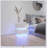 High Glossy 2-Drawer Nightstand with RGB LED Light and Bluetooth Control, Perfect for Modern Bedrooms and Enhanced Convenience.