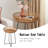 Bamboo And Rattan Round Side Table With Boho Style, Multi-Functional Accent Table For Living Room, Bedroom, Or Balcony
