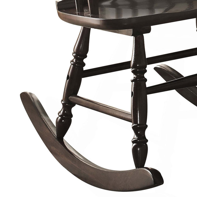 Chaise berçante à finition noire