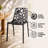 Aluminum Patio Dining Chair – Modern Indoor/Outdoor Accent Side Chair with Weather Resistant Floral Cut-Out Backrest-1693301412-1668339569