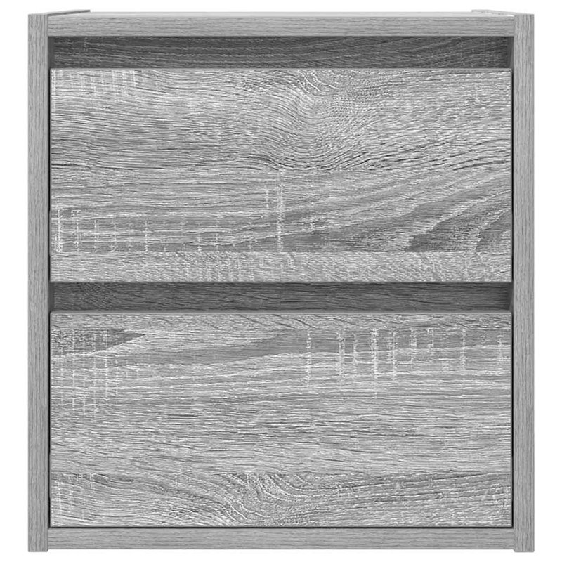 Wall-Mounted Bedside Cabinets 2 Pcs 38X34x40 Cm, Grey Sonoma, 1